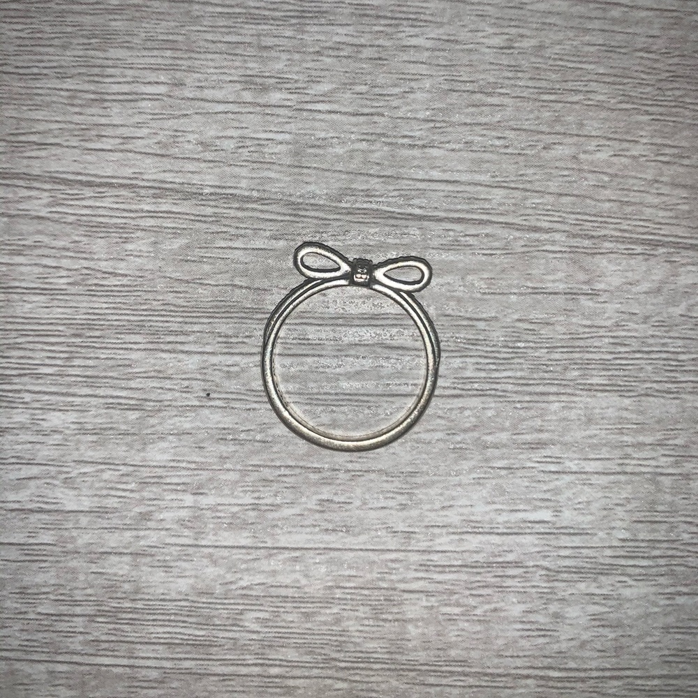 SILVER PANDORA BOW RING - Picture 2 of 2